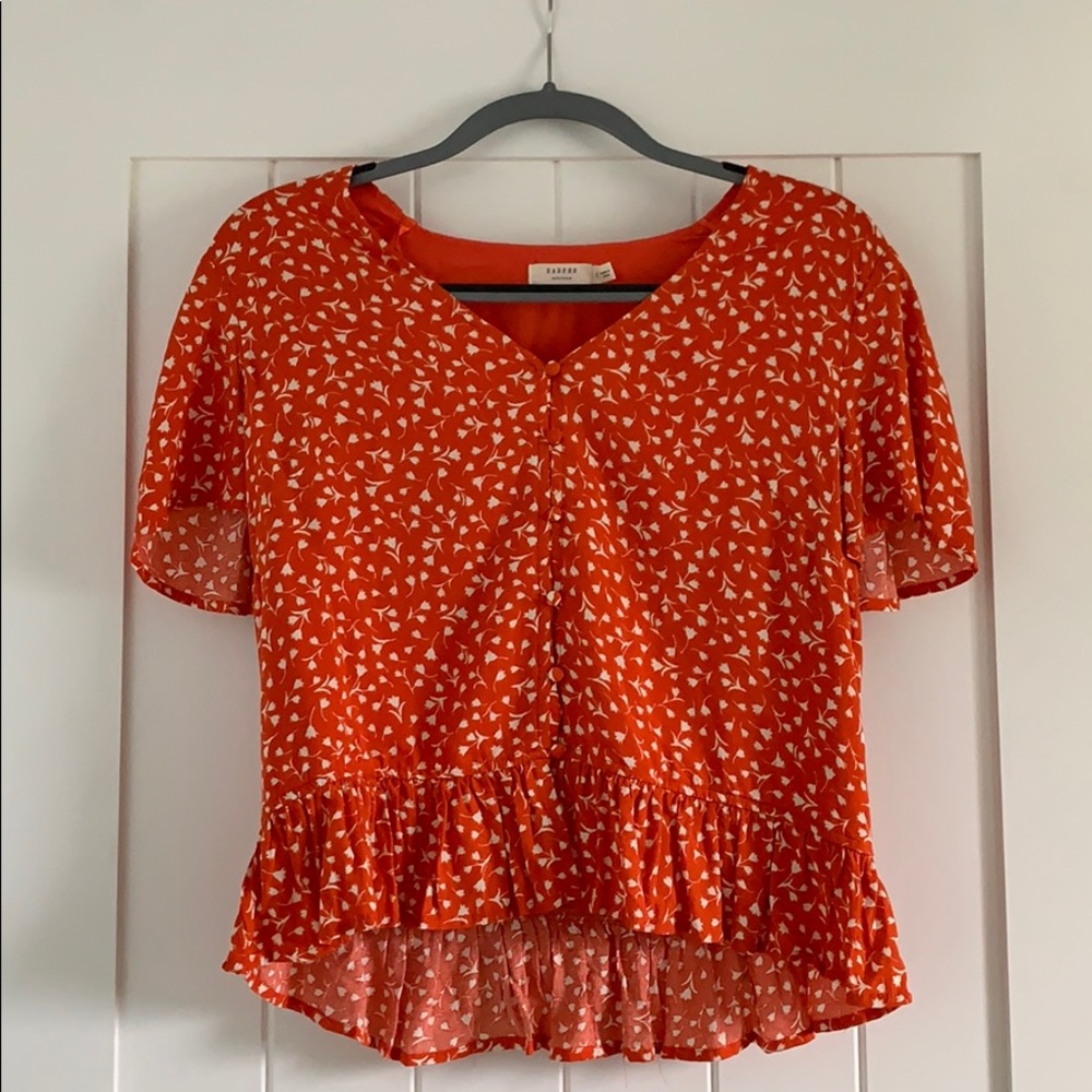 Floral Button Front Top